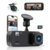 Dash Cam,Gazsocy 8K HD Camera for Car with Front and Rear Recording