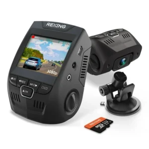 Rexing 1080p Dash Cam with 170° Wide Angle, 24/7 Parking Monitor,